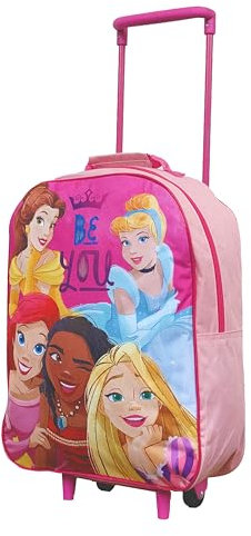 trolleys Kids Princess Cabin Bag Suitcase with Wheels and Telescopic Handle - Ideal for Short Breaks, Holidays, sleepovers and School Trips