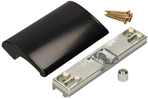 KOTARBAU Balkontürschnapper Balkontürgriff Aluminium Schwarz Terrassentürgriff Balkongriff Sicher Raucher Türoptik Schließen Griffmuschel Universal Ziehgriff