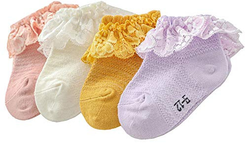 XPXGMT - Calzini da neonato in cotone con motivo a volant, 0-5 anni Stile 1 6-12 Messi