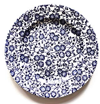 Churchill China Viktorianisches Calico Teller in Blau und Weiß, 20 cm
