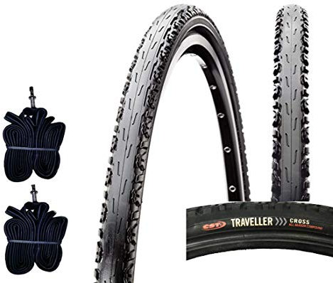 2 Reifen CST C-1096-P (44-559) 26 x 1,60 + Kammern, Cross All Season Compound DeMISLICK Reifen für Mountainbikes oder Straßenräder