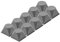 hang-it Premium Wandpuffer in grau- Set 10 Stück Abstandshalter aus Gummi - selbstklebend - 20,6mm x 13,2mm