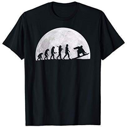 Snowboarder Evolution Freestyle Mond Snowboard Geschenk T-Shirt