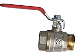 ver. Kugelhahn aus Messing, Aussengewinde, Innengewinde, leichter Schließmechanismus idealer Absperrhahn für Garten und Hof. (3/4 Zoll IG/AG)