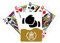 Salute Geste Kontur Muster Royal Flush Poker Spielkartenspiel