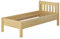 Erst-Holz Hohes Holzbett 100x200 breites Seniorenbett Einzelbett Zubehör wählbar V-60.55-10, Ausstattung:ohne Zubehör
