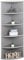 RICOO Eckregal Hängend 110 x 33 x 33 Grau, Spanplatte aus Holz, Hängereral WM059-PL, Regal Wand, Bücherregal Eck Wandregal Ecke Küchenregal Wandboard Eckwandregal Schweberegal