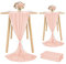 Showgeous 2 Pcs Chemin De Table en Mousseline De Soie 28x120 Pouces Coureur De Mariage Romantique 10ft Blush Rose Couverture De Table en Mousseline De Soie Coiffeuse Chemin De Table pour Mariage