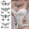 ROARHOWL sexy temporäre Tattoos für Frauen, sexy Tattoo, schön und exquisit, 3D realistische Blumen, Schmetterlinge, Bauch, Brust, Taille und Rücken wenden falsche Tattoos für Mädchen an (2)