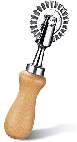 Hundnsney Pasta Cutter - Nudel- oder Teigschneider - Metallrad - Silber