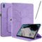 Netany Rotating Case for Nokia Tablet T20 - PU Leather Protective Cover Tablet Case Shell, with Stylus Pen 360 Degree Rotating Stand (Purple)