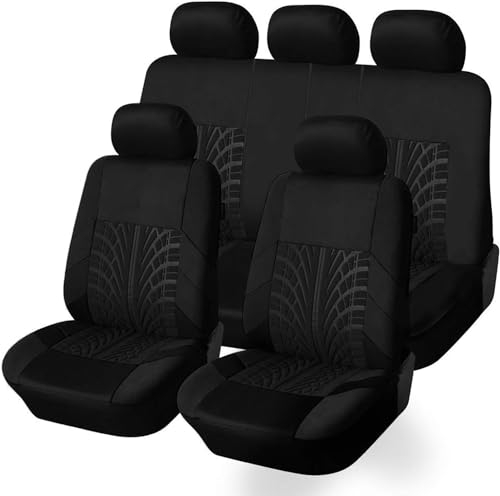 Sitzbezüge Auto Set für Dacia Duster 2.Gen 1.Gen HM HS 2010-2015 2016 2017 2018 2019 2020 2021 2022 2023 2024 2025,Passende Auto Schonbezüge Sitzbezüge Sitzschoner Autositzbezügemit Geprägten Körnern