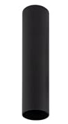 Licht-Erlebnisse Deckenleuchte Metall D: 4 cm H: 18,5 cm für R35 GU10 Schwarz Modern schmale Deckenlampe Spot Aufputz Wohnzimmer Küche Flur