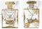 Chadow Artwork 2 Stück Vintage-Parfümflasche auf Leinwand, Wandkunst, Modern, Luxus-Poster, Druck, Glam-Poster, Bild für Schlafzimmer, Make-up, Zimmer, Heimdekoration, 30,5 x 40,6 cm