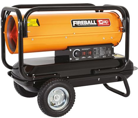 SIP FIREBALL XD100 Space Heater, Diesel/Paraffin/Kerosene, 230V, 30kW / 100,000 BTU/hr, 700m³ / 24,720ft³ Heating Area, 26L Fuel Tank