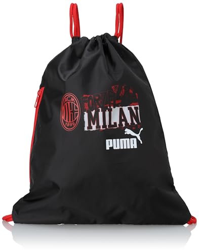 A.C. Milan - Sacca ftblNRGY, Sacca per Palestra con Logo, Borsa Sportiva, Prodotto Ufficiale, Nero, 17 L