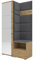 Garderoben-Set Nela I mit Spiegel, 100cm Flurgarderobe mit Wandpaneele, Kompaktgarderobe mit Schuhschrank, Inklusive Montagekleber, Praktischer Garderobe (Artisan Eiche + Dunkelgrau (Trinity 15))
