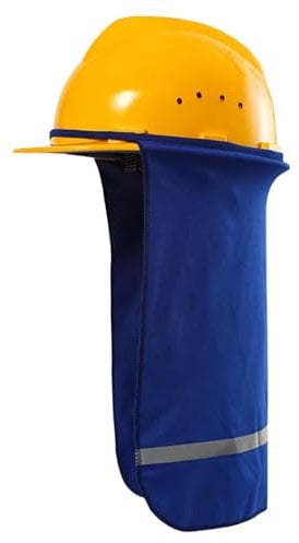 Protezione solare per casco protettivo – Protezione solare riflettente sul collo – Visiera parasole traspirante per casco protettivo, protezione per il collo, visiera parasole protettiva per il lavoro