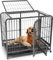 High Anxiety Medium Dog Crate - 94 * 64 * 84 cm, Safe & Comfortable Wire Cage with Removable Tray & 2 Lockable Wheels