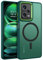 DOMAVER Xiaomi Redmi Note 12 Pro 5G Case, Mobile Phone Case Xiaomi Redmi Note 12 Pro Case, Matte Transparent Material, Ultra Thin All-Round Protection Magnetic Protective Case, Green