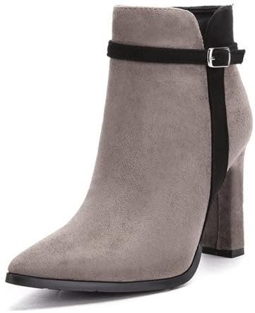 Generico Tronchetti Donna Eleganti, Stivaletti Morbidi Bassi, Scarponcini Comodi Boots Antivento Casual Chelsea Classici Neri