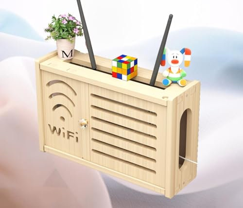 FGDIUCVN Router-Box-Aufbewahrung, WLAN-Router-Regal, Aufbewahrungsbox, Regalkabel, WLAN-Regalbox, WLAN-Router-Aufbewahrungsregal, C-36 x 24 cm