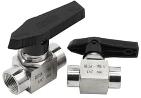 Generisch Innengewinde Kugelhahn 1/8 1/4 3/8 1/2 3/4 Edelstahl 304 Hochdruck Hochtemperatur 2-Wege-Kugelhahn(1/2)