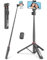 Bastone Selfie Treppiede Alluminio, Cavalletto per Smartphone con Testa a Sfera 360° & Telecomando Selfie Stick Estensibile Portatile con Cold Shoe Treppiede Telefono per iPhone e Android, Vlog, Live