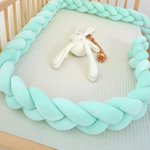 EXZFW Geflochten Nestchen FüR Babybett Geflochten Umrandungen Bettschlange Geflochten Baby Geflochtene Bettschlange Bettumrandung FüR Babybett Bettumrandung Geflochten Bettschlangen,No06,150cm