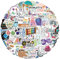 110pcs Set Biology Stickers, Cartoon Science Reusable Stickers, Waterproof Decals, Creative Scrapbooking, Fun Decoration for School Supplies, Laptop Water Bottle, Skateboard