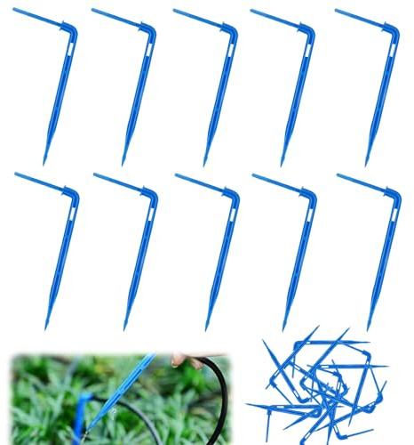 Tropfer Bewässerung Sprinkler, 50er Set Automatische Bewässerung Pfeil-Tropfer, Bewässerungssystem Zubehör Tropfkopf, Bewässerungstropfer, Für Garten Balkon Pflanzen (blau*100)