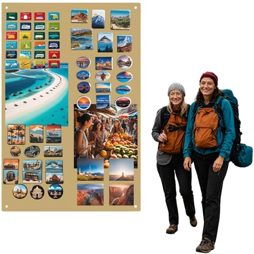 Anwicar Magnettafel Klein & Groß Gold 60x40 cm | Magnetisches Stahlboard für Magnete, Fotos und Notizen, Beschreibbar, Montageset inklusive