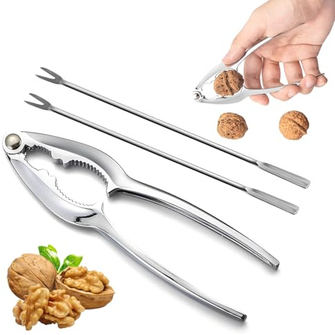 THQAE Cascanueces de Gran Tamaño, Rompe Nueces, Abridor de Frutos Secos, Pinzas para Marisco