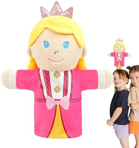Handpuppen – 11,81 Zoll Plüsch + Puppen aus Baumwolle | Spielzeug zum Erzählen von Geschichten von Tieren und Charakteren | Puppenspiel Lernspiel