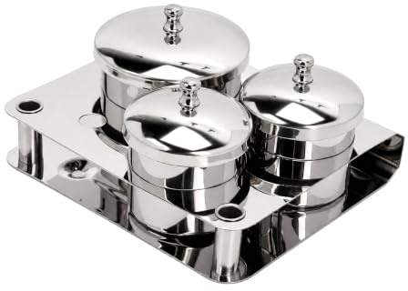 Socobeta Stainless Steel Nail Art Equipment Cup with Lids, Thickened Powder Holder for Nail Salon and Home Use