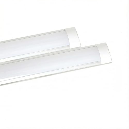 Sure Energy 36W LED Batten Lights 4FT, 120CM, 6000K Daylight, IP20 LED Fluorescent Strip Light Fitting for Ceiling of Home & Office, Workshop & Garage Lighting (Pack of 2) [Energy Class A+]