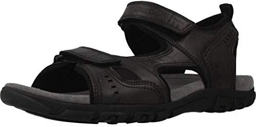 Geox Homme Uomo Sandal Strada A Sandales, Black, 39 EU