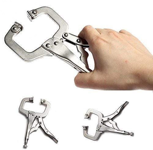 BSGP Schraubstock für Holzbearbeitung, 15,2 cm, legierter Stahl, C-Klemme, Schraubstock mit Griff und Verriegelung, Schnellzange, Zange, Zapfen, Holzbearbeitungsschraubstock