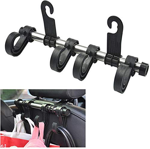 BOOMBOOST Car Seat Headrest Hook, Vehicle Universal Car Hanger Holder Hook for Purse, Grocery Bags, Handbag, Backpack and Women Accessories