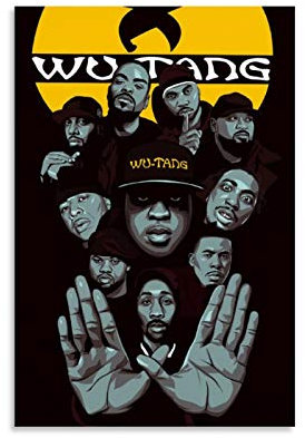 Hxinyi Wu Tang Clan Poster, dekoratives Gemälde, Leinwand, Wandkunst, Wohnzimmer, Poster, Schlafzimmer, Malerei, 30 x 45 cm
