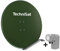 TechniSat SATMAN 850 Plus - Satellitenschüssel (85 cm Sat Spiegel mit Masthalterung und UNYSAT Universal-Quattro-LNB im Wetterschutz-Gehäuse, Multischalter wird benötigt) grün