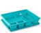 AC - Escurridor de Platos con Bandeja, Drena al Fregadero, Fabricado en Plástico, Bandeja para el Agua, Ideal para la organización y Limpieza - 48 x 38 x 9 cm - Color Azul