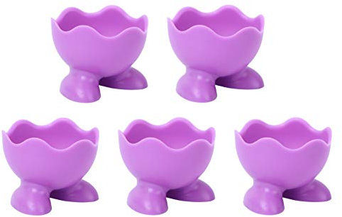 GALPADA Traje 5 Piezas Hervido Cocedor De En Microondas Pasado por Agua Plastico Soporte De Huevo De Silicona Bandeja De Desayuno Hueveras Novedad Niño Almacenamiento Refrigerador
