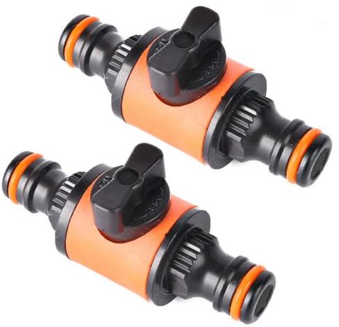 ZYWUOY 4 Stück Schlauch-Rohr-Wasserhahn-Absperrventil-Anschluss für Garten und Garten