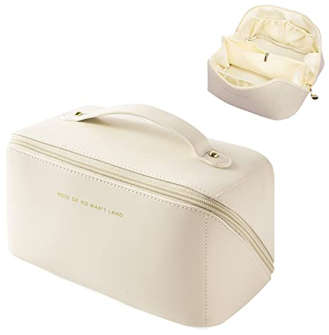Faffooz Reise Kosmetiktasche mit großem Fassungsvermögen,Kosmetiktasche Portable Reise Make Up Tasche, Wasserdichter Organizer mit Griff und Reißverschluss,Tasche Organizer für Damen