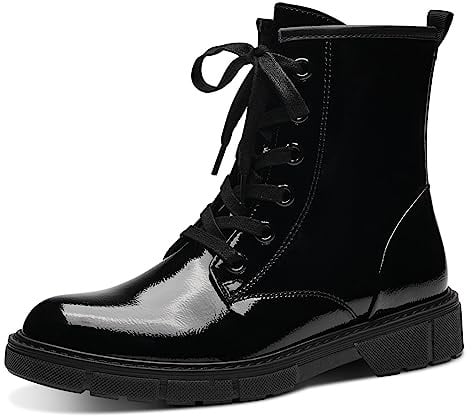 MARCO TOZZI Damen 2-25282-41 Stiefelette, Black Patent, 41 EU