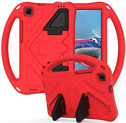 Tablet Caso Per Huawei MediaPad M6 8.4 pollice 2019 Bambini Amichevole Leggero Antiurto Copertura con Maniglia Basamento Tablet Rosso