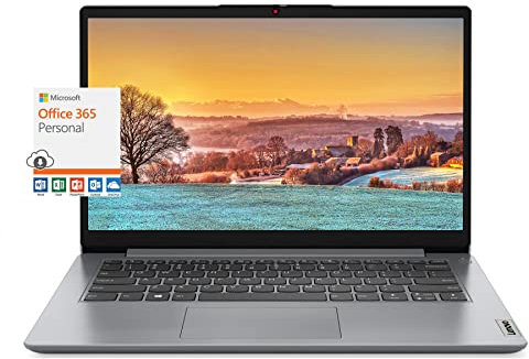 Lenovo IdeaPad 1i Ordinateur portable 14 HD Display, processeur Intel Pentium Silver N5030 (4 cœurs, jusqu'à 3,1 GHz), 4 Go de RAM, SSD NVMe 128 Go + eMMC 128 Go, 10 heures d'autonomie, Win 11 S avec