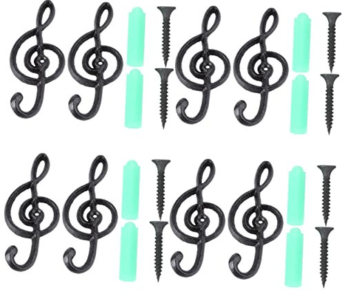 Alipis 8 Stück Türhaken Gitarren-Schlüsselhalter Badezimmer-Haken Für Tür Wandmontage Gitarren-Kleiderbügel Schlüsselhalter Für Die Wand Zum Aufkleben Auf Wandhaken Kleiderhaken