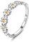 Milacolato Ring Damen Gänseblümchen Silber 925 Damen Ringe Frauen 18 Karat Gold Gefüllter Hawaiianischer Ring Mit Buntem Zirkonia Hochglanzpolierter Comfort Fit Statement-Eheringring